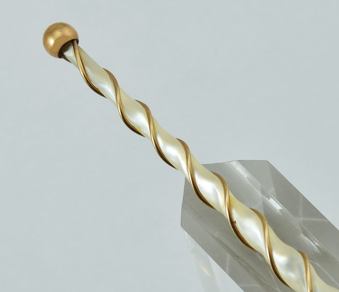 Dip Pen Holder #3 - Spiral Design with Gold Wire, Aiken Lambert
